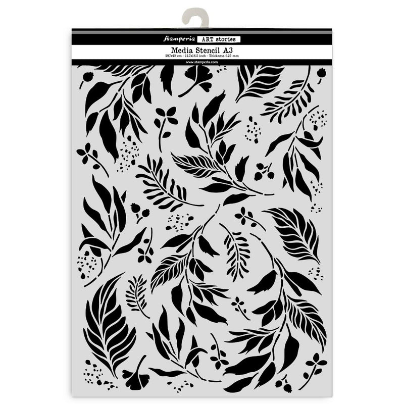 Stamperia - ART stories - Big Stencils - A3 - Leaves