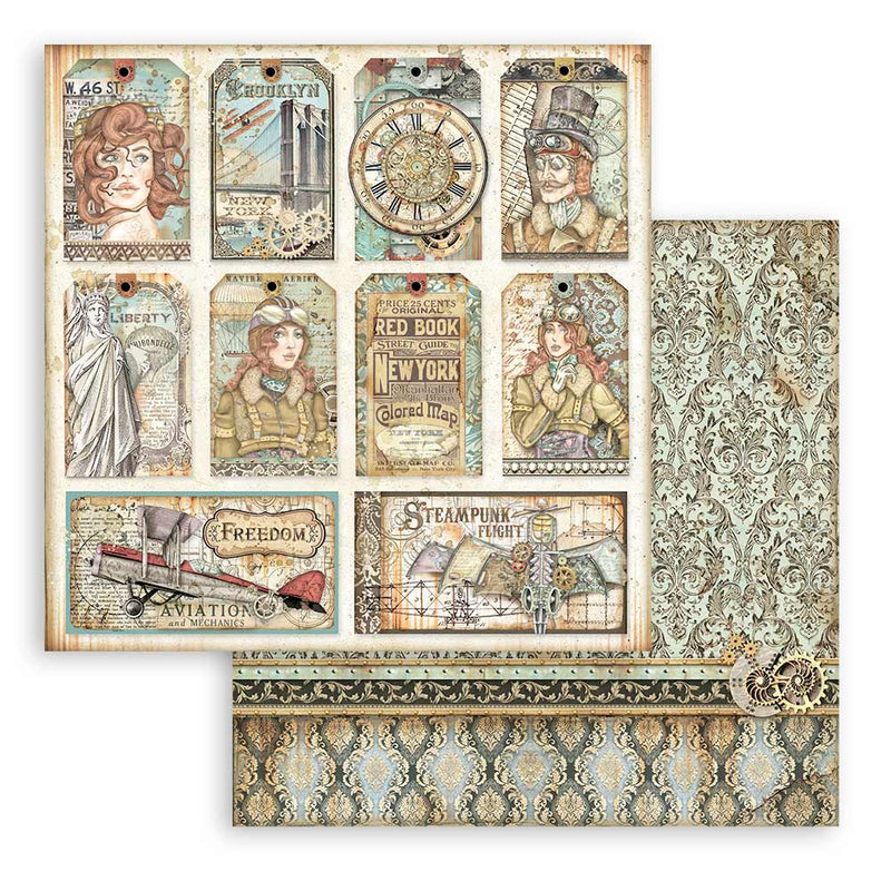 Stamperia - Sir Vagabond Aviator Collection - 12 x 12 Paper Pad