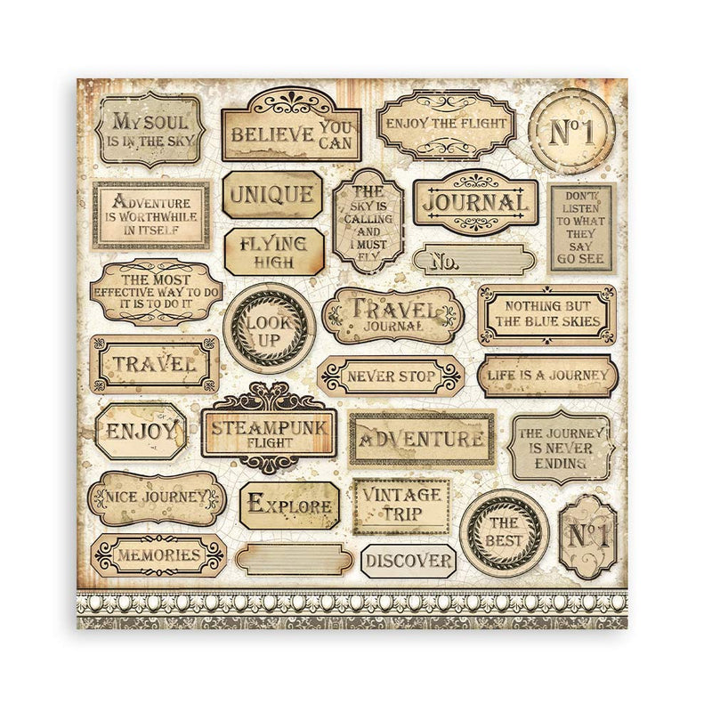 Stamperia - Sir Vagabond Aviator Collection - 12 x 12 Paper Pad