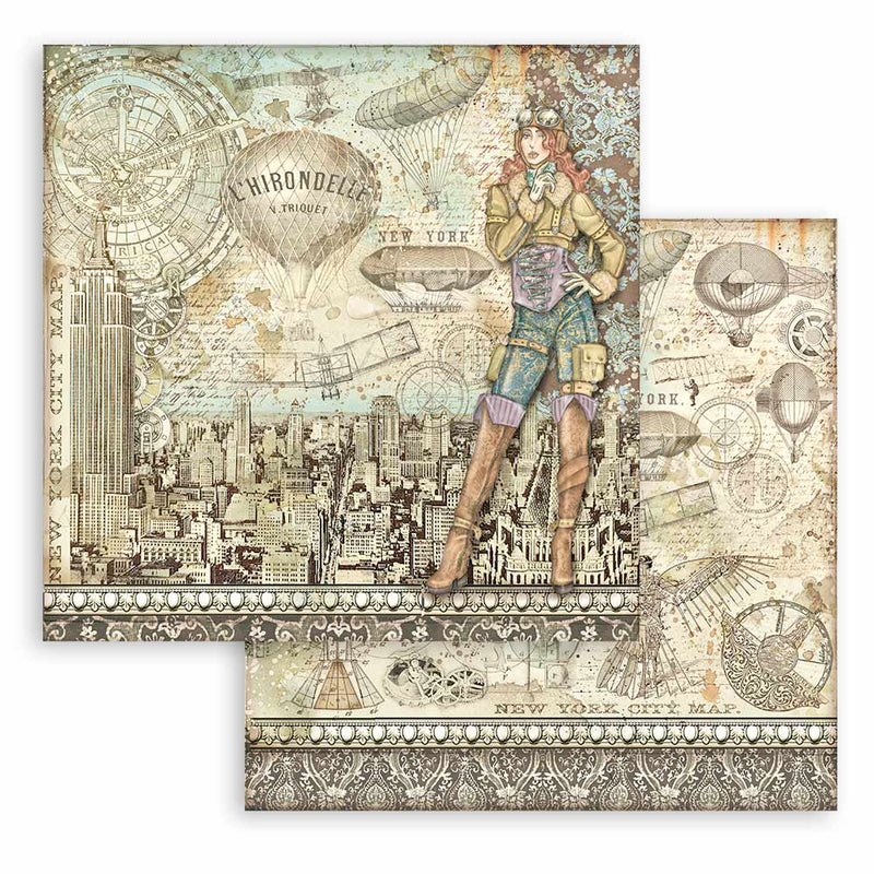 Stamperia - Sir Vagabond Aviator Collection - 12 x 12 Paper Pad