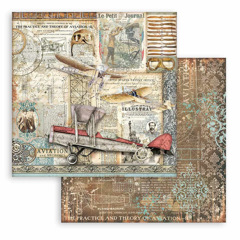 Stamperia - Sir Vagabond Aviator Collection - 12 x 12 Paper Pad