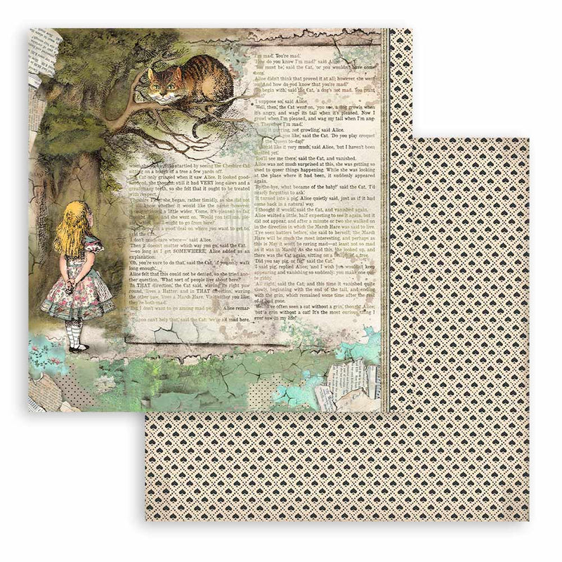Stamperia - Alice Forever Collection - 8 x 8 Paper Pad - Alice