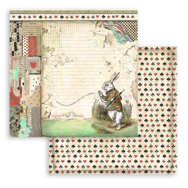 Stamperia - Alice Forever Collection - 8 x 8 Paper Pad - Alice