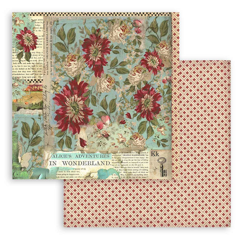 Stamperia - Alice Forever Collection - 8 x 8 Paper Pad - Alice