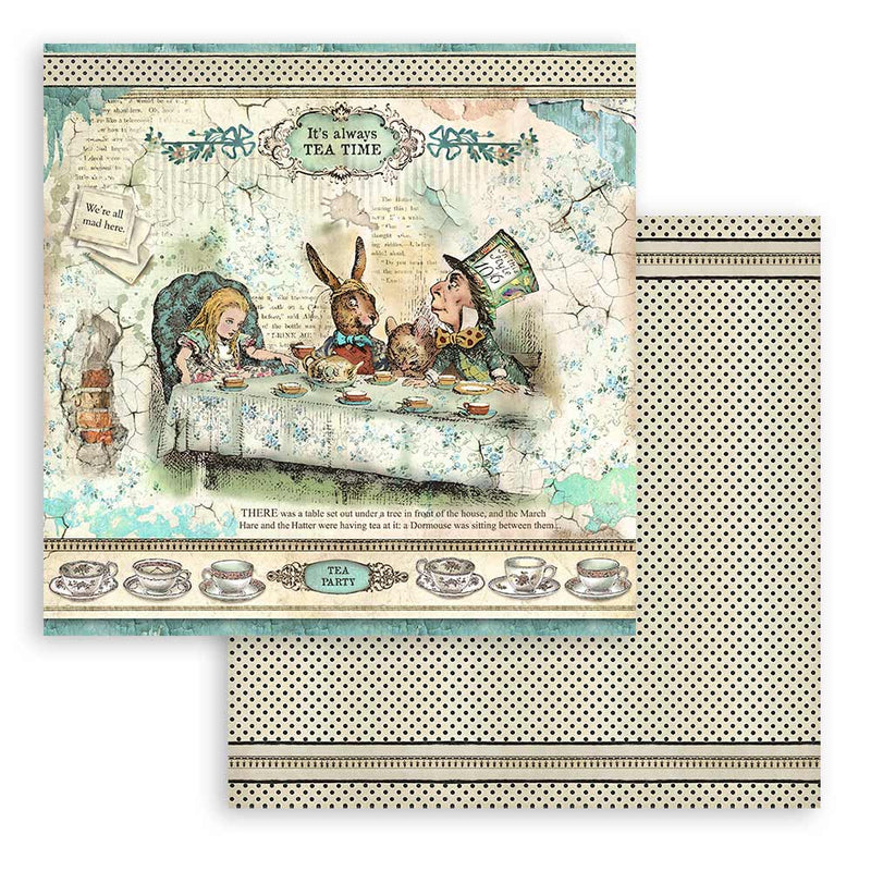 Stamperia - Alice Forever Collection - 8 x 8 Paper Pad - Alice