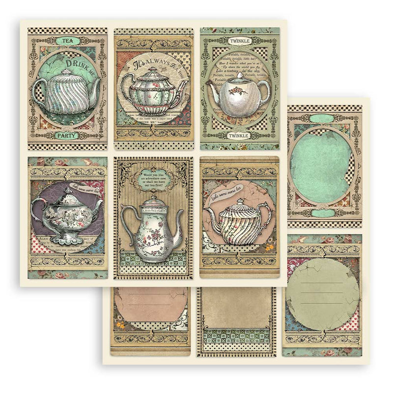 Stamperia - Alice Forever Collection - 8 x 8 Paper Pad - Alice
