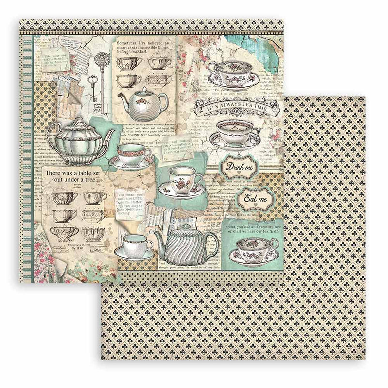 Stamperia - Alice Forever Collection - 8 x 8 Paper Pad - Alice