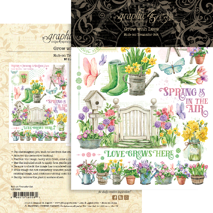 Grow with Love Rub-On Transfers - Root & Company