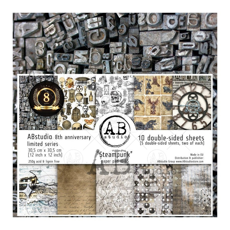 ABstudio - Steampunk - 12x12 Creative Paper Pad