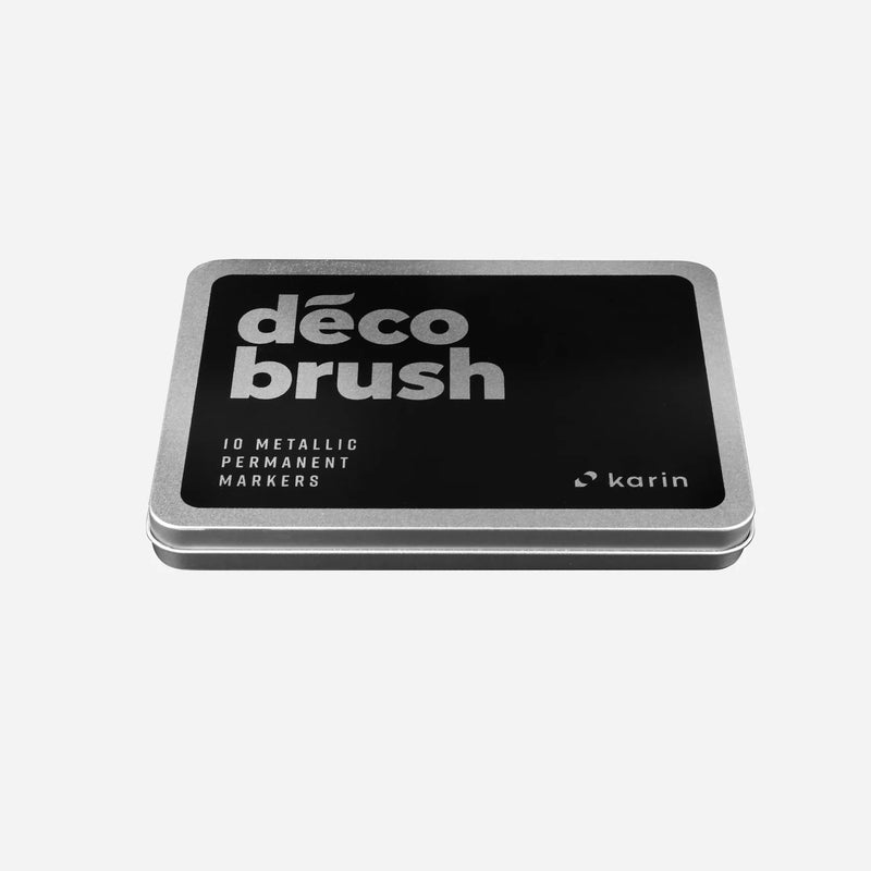 Karin - DécoBrush Metallic 10pc and Metal-Box Set