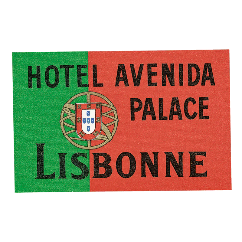 Laughing Elephant - Grand Hotels - Travel Label Sticker Box