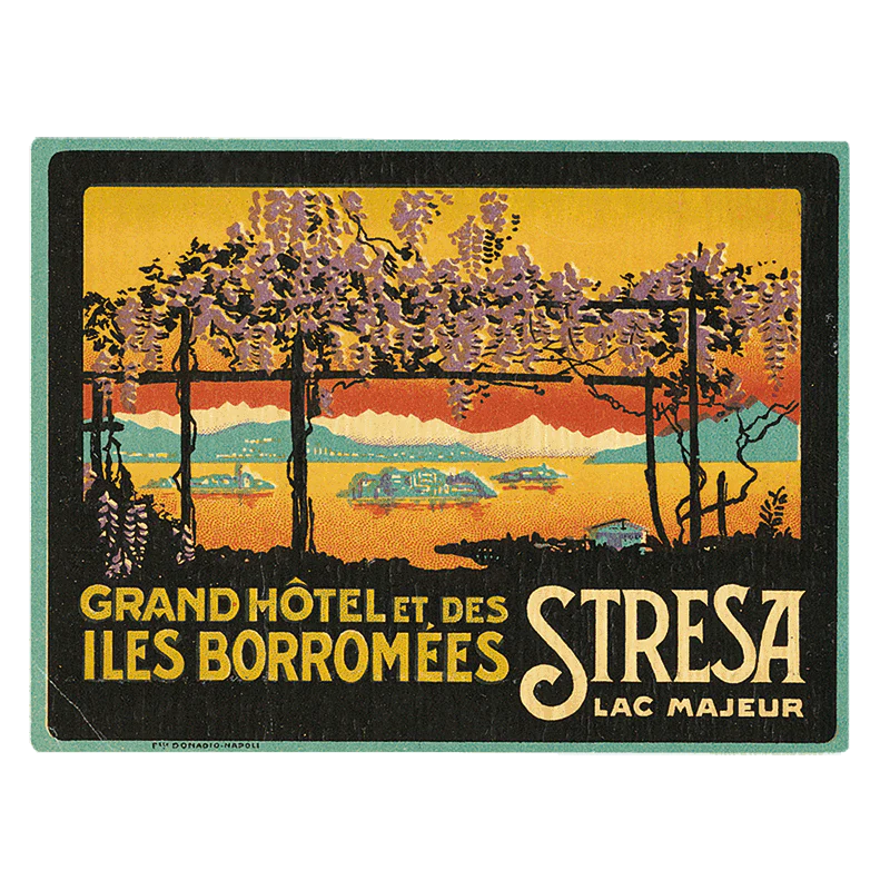 Laughing Elephant - Grand Hotels - Travel Label Sticker Box