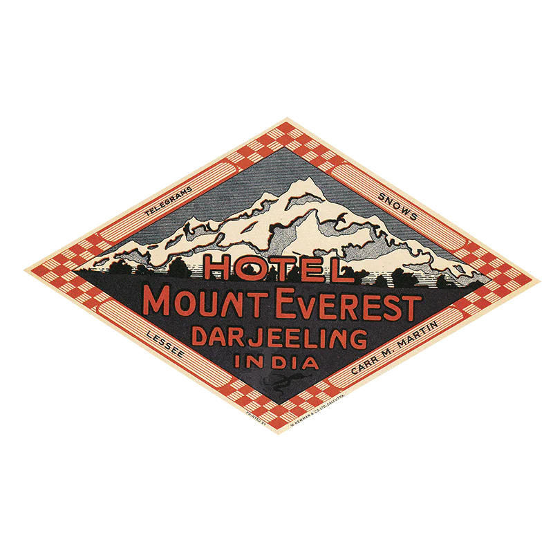 Laughing Elephant - Grand Hotels - Travel Label Sticker Box