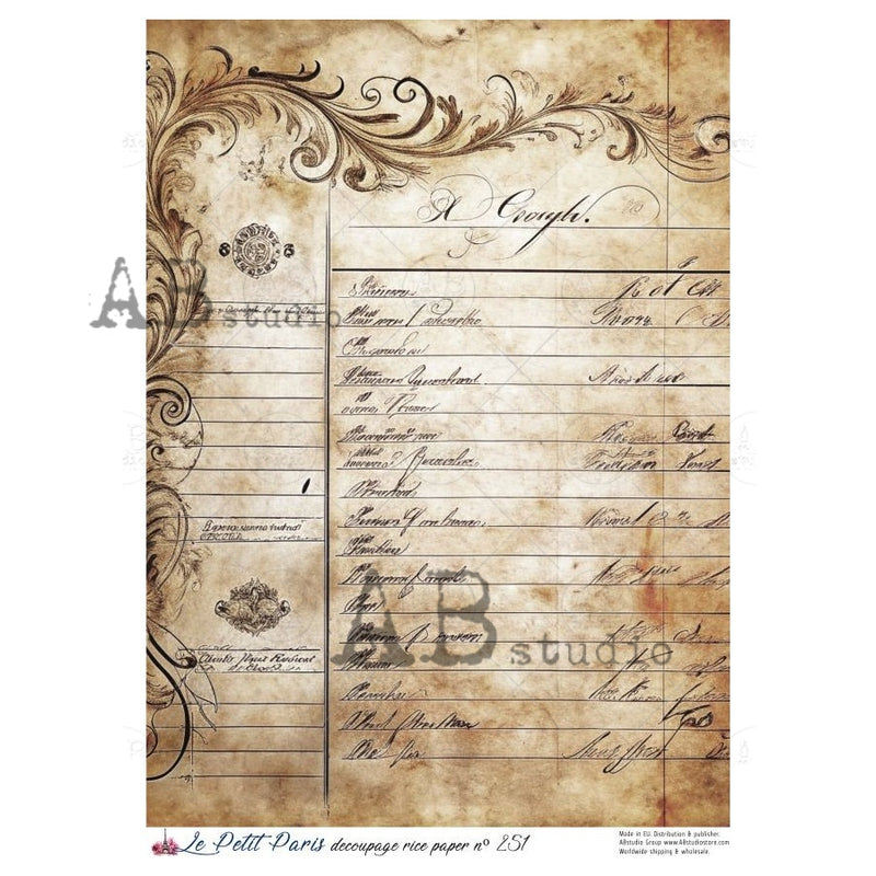 ABstudio - Rice Paper - Le Petit Paris No. 251