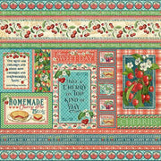 Life's A Bowl Of Cherries Collection - 12 x 12 Double Sided Paper - I Love You Cherry Much - Root & Company