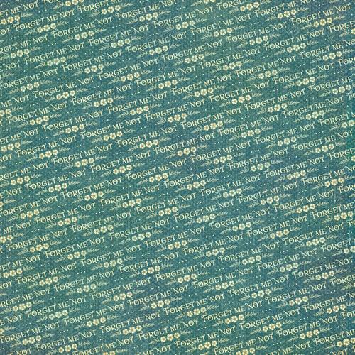 Little Things Collection - 12 x 12 Double Sided Paper - Forget Me Not - Root & Company