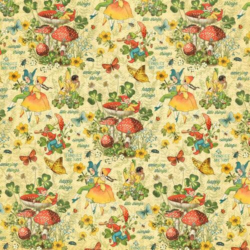 Little Things Collection - 12 x 12 Double Sided Paper - Forget Me Not - Root & Company