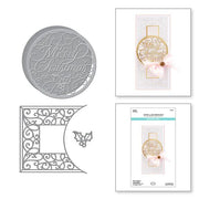 Merry Filigree Card Builder Etched Dies From The Holiday Medley Collection By Becca Feeken - Root & Company