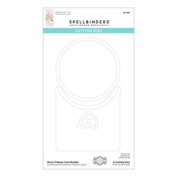 Merry Filigree Card Builder Etched Dies From The Holiday Medley Collection By Becca Feeken - Root & Company