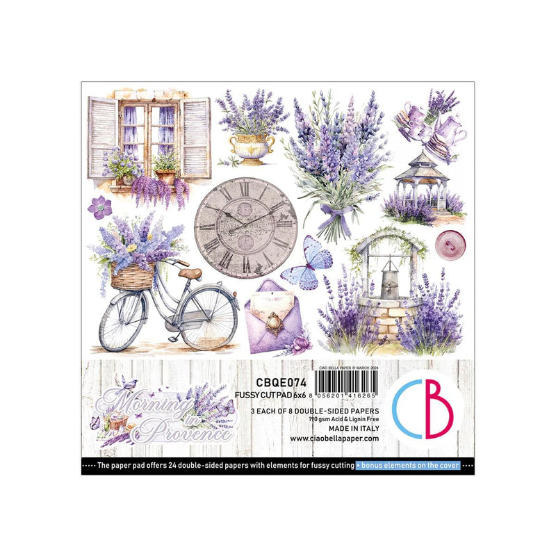 Morning In Provence Fussy Cut Pad 6"x6" 24/Pkg - Root & Company