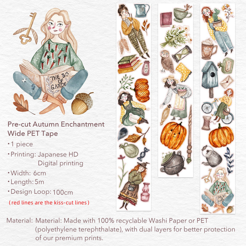 The Washi Tape Shop - Pre-cut Autumn Enchantment Wide Washi/PET Tape