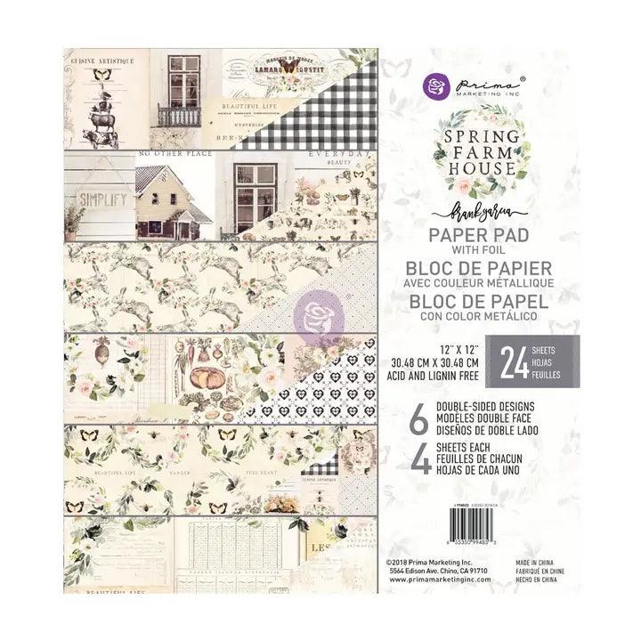 Prima 12"x12" Spring Farmhouse Paper Pad - Root & Company
