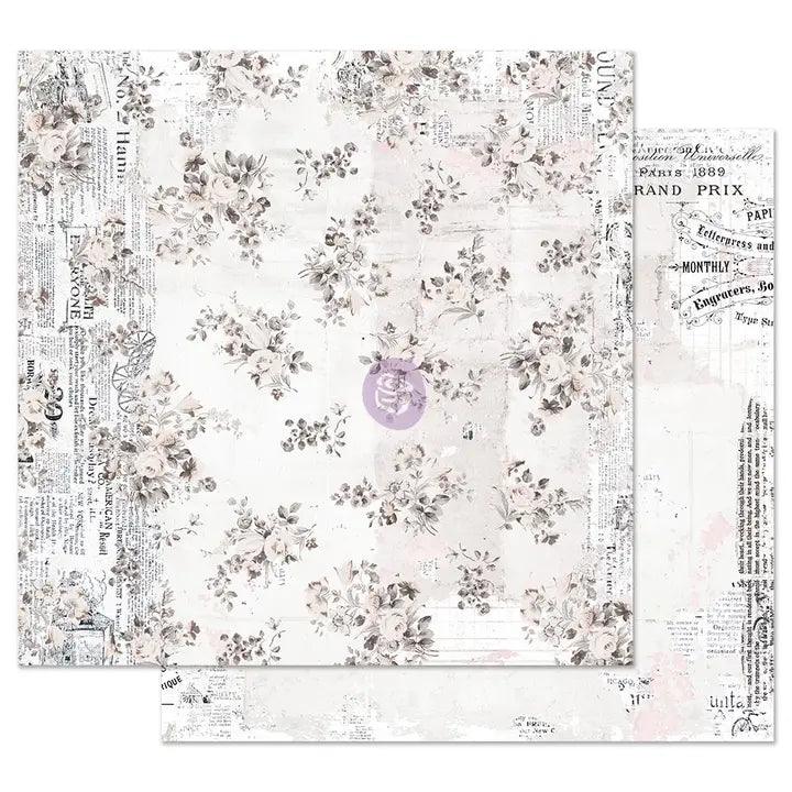 Prima Pretty Pale Foiled Cardstock 12"x12" Seasons of Love - Root & Company