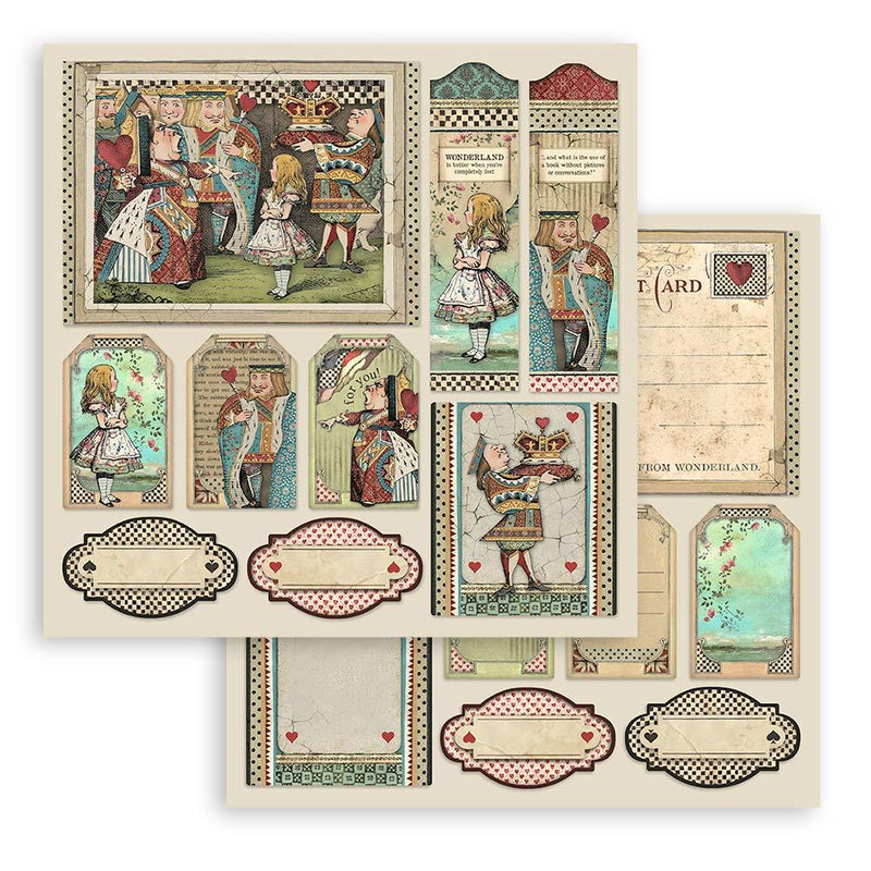 Scrapbooking Pad 10 Sheets 12"x12" - Alice - Root & Company