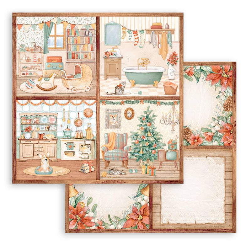 Scrapbooking Pad 10 Sheets 12"x12" - All Around Christmas - Root & Company