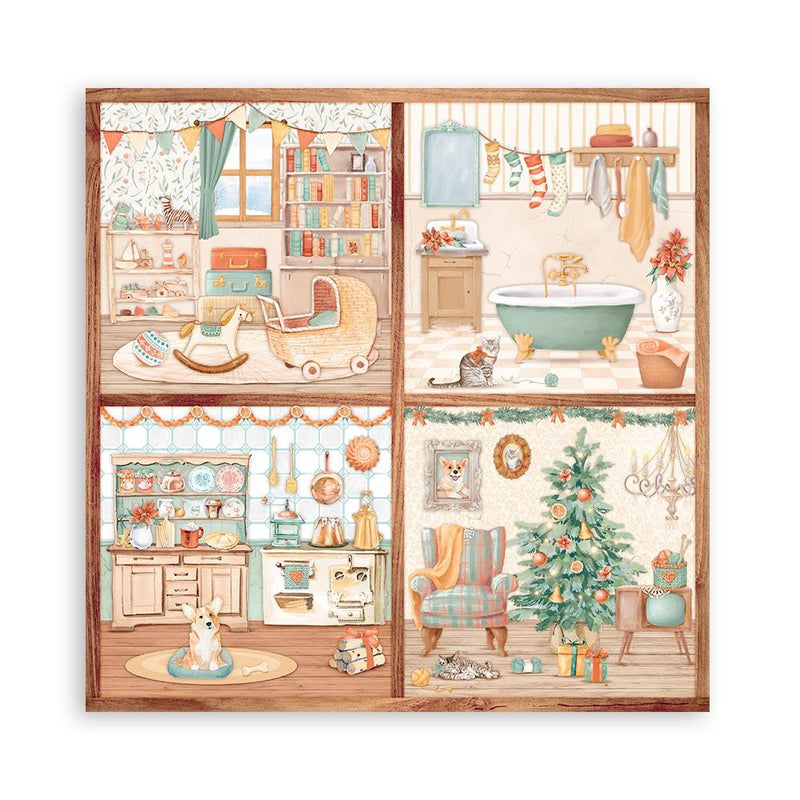 Scrapbooking Pad 10 Sheets 12"x12" - All Around Christmas - Root & Company