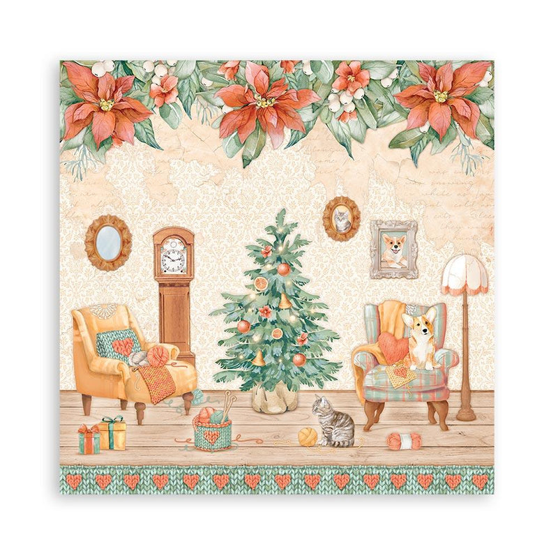 Scrapbooking Pad 10 Sheets 12"x12" - All Around Christmas - Root & Company