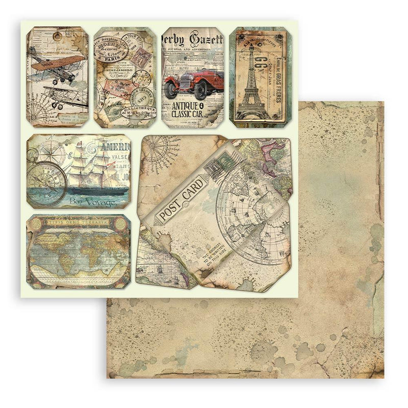Scrapbooking Pad 10 Sheets 12"x12" - Around the World - Root & Company