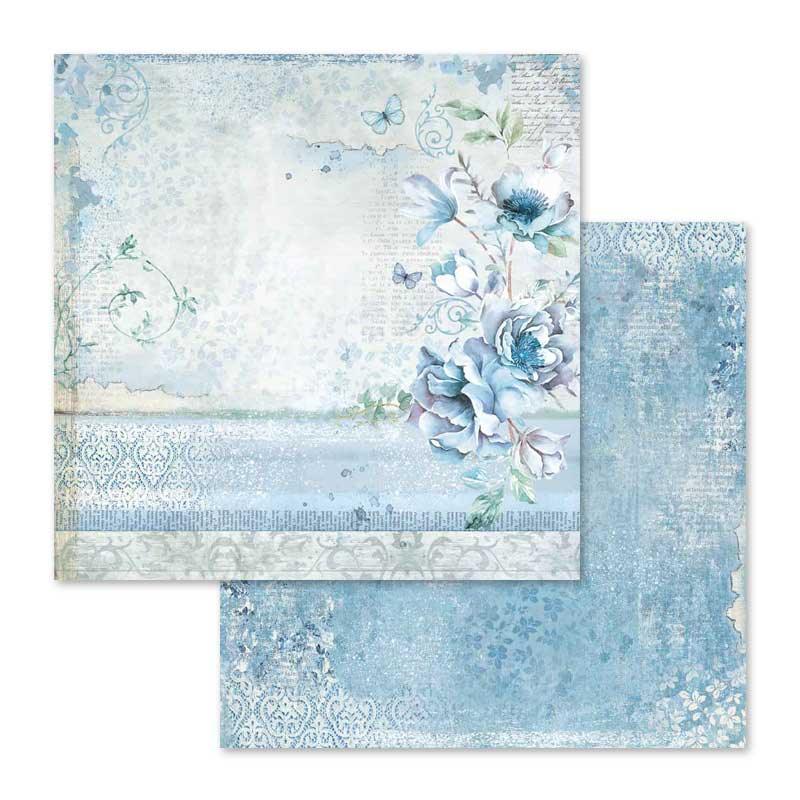 Scrapbooking Pad 10 Sheets 12"x12" - Blue Land - Root & Company