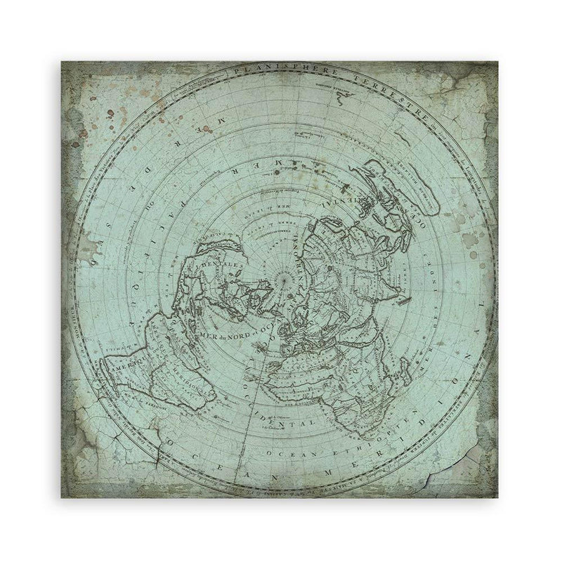 Scrapbooking Pad 10 sheets 12"x12" Maxi Background selection - Voyages Fantastiques - Root & Company