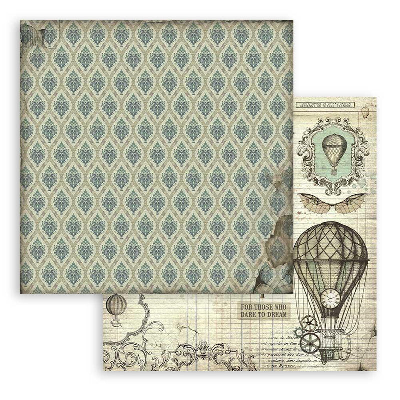 Scrapbooking Pad 10 sheets 12"x12" Maxi Background selection - Voyages Fantastiques - Root & Company