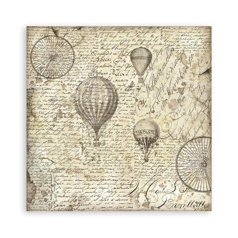 Scrapbooking Pad 10 sheets 12"x12" Maxi Background selection - Voyages Fantastiques - Root & Company