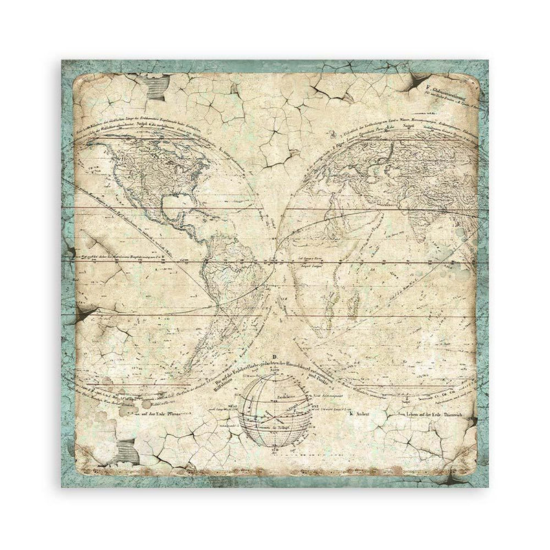 Scrapbooking Pad 10 sheets 12"x12" Maxi Background selection - Voyages Fantastiques - Root & Company