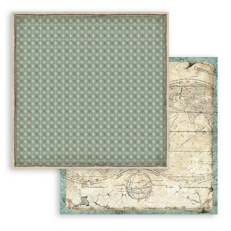 Scrapbooking Pad 10 sheets 12"x12" Maxi Background selection - Voyages Fantastiques - Root & Company