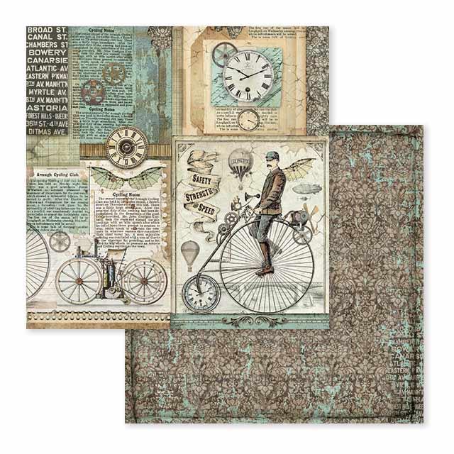 Scrapbooking Pad 10 sheets 8"x8" - Voyages Fantastiques - Root & Company