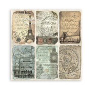 Scrapbooking Small Pad 10 Sheets 8"X8" - Around the World - Root & Company