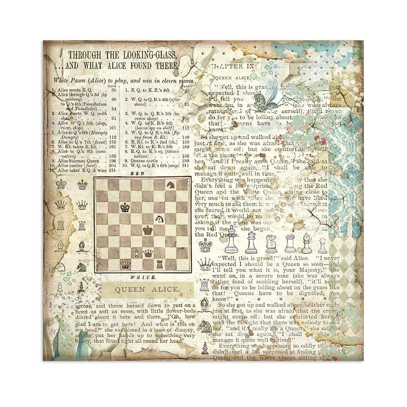 Scrapbooking Small Pad 10 Sheets 8"X8" Backgrounds Selection - Alice - Root & Company