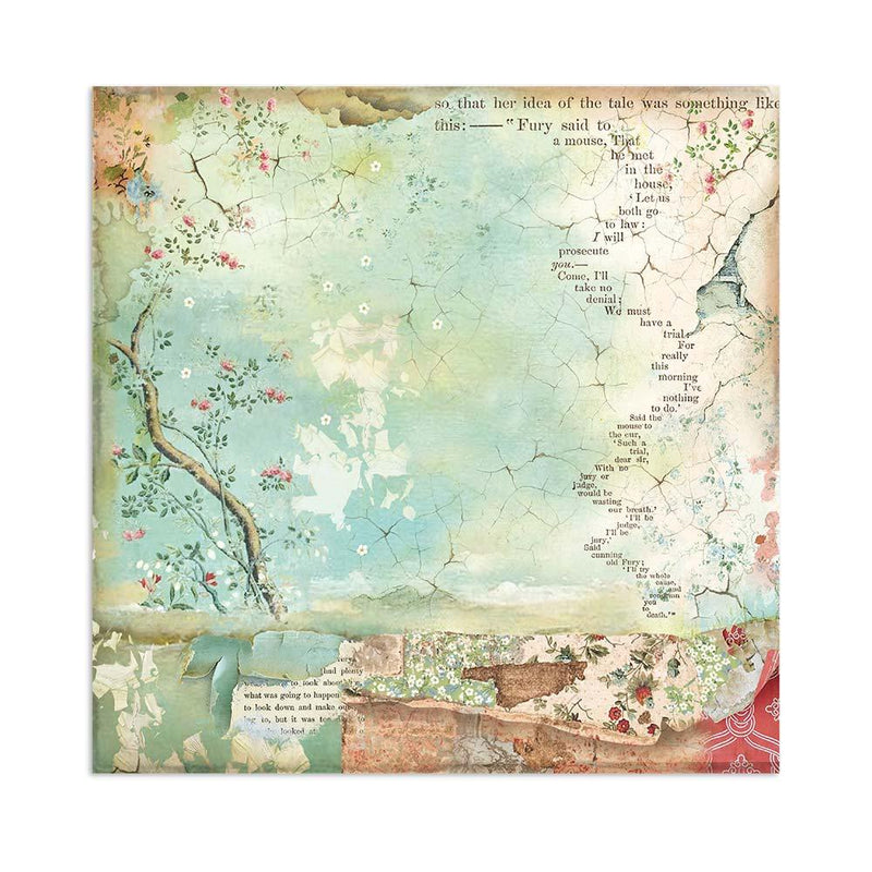 Scrapbooking Small Pad 10 Sheets 8"X8" Backgrounds Selection - Alice - Root & Company