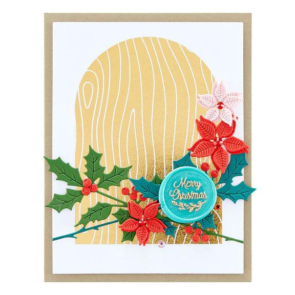 Sealed Holly Sprigs Etched Dies From Sealed For The Holidays Collection - Root & Company