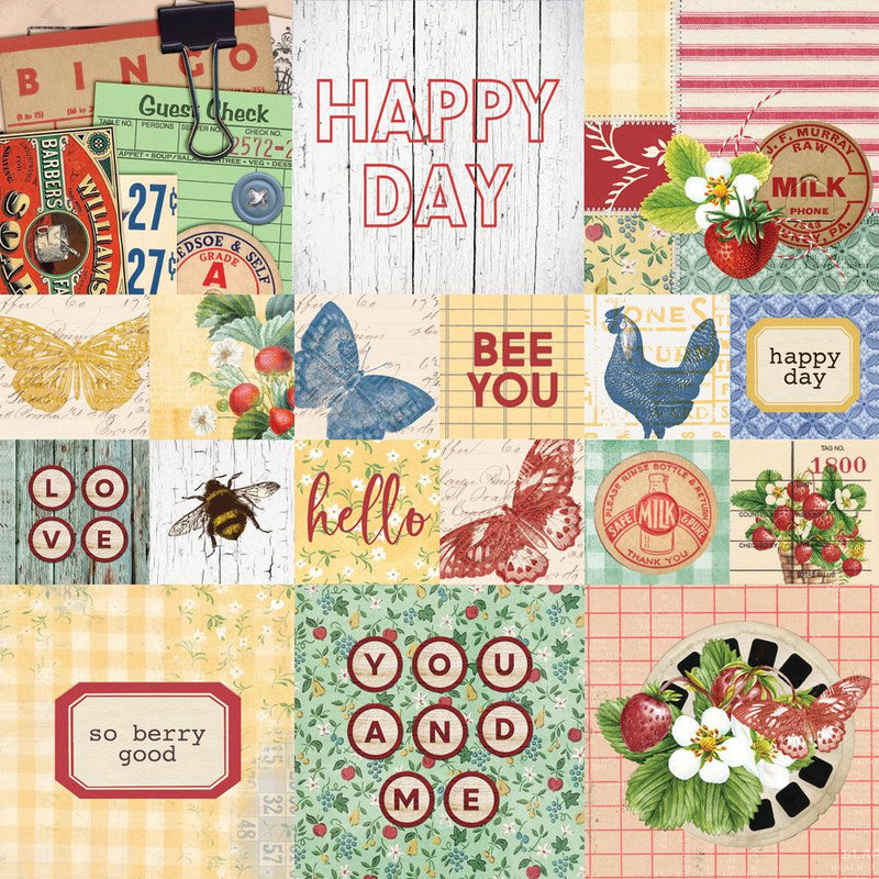 Simple Stories - Simple Vintage Berry Fields Collection - 12 x 12 Double Sided Paper - Root & Company