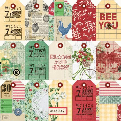Simple Stories - Simple Vintage Berry Fields Collection - 12 x 12 Double Sided Paper - Root & Company