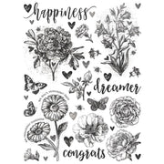 Simple Stories - Simple Vintage Essentials Collection - Rub Ons - Botanicals - Root & Company