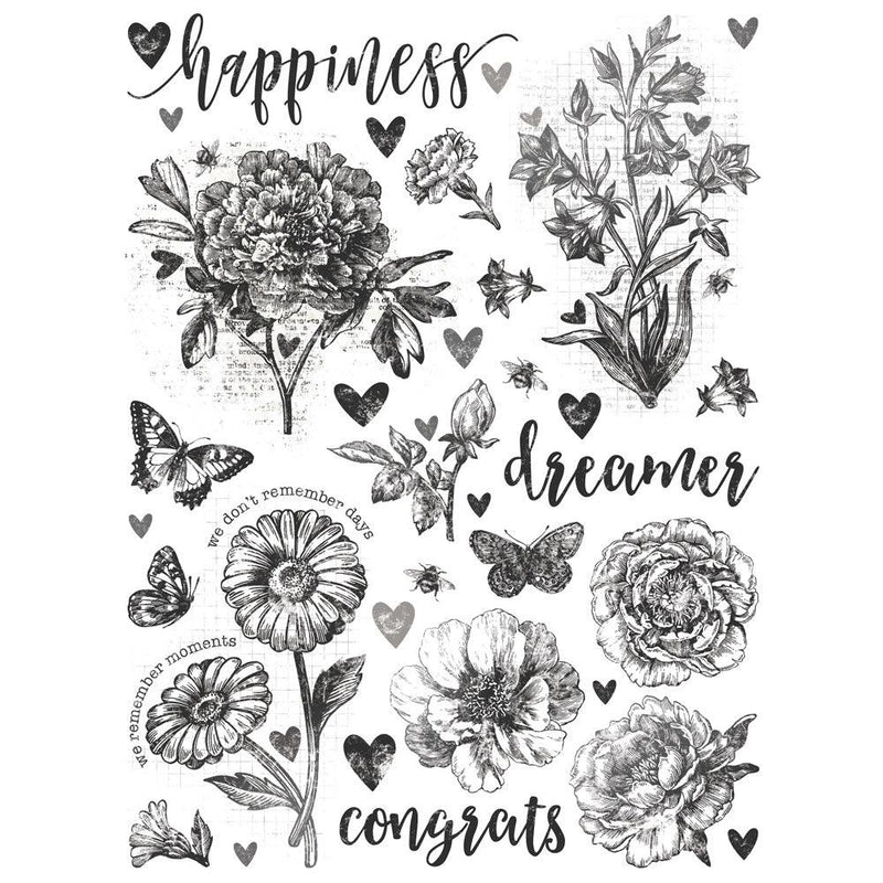 Simple Stories - Simple Vintage Essentials Collection - Rub Ons - Botanicals - Root & Company