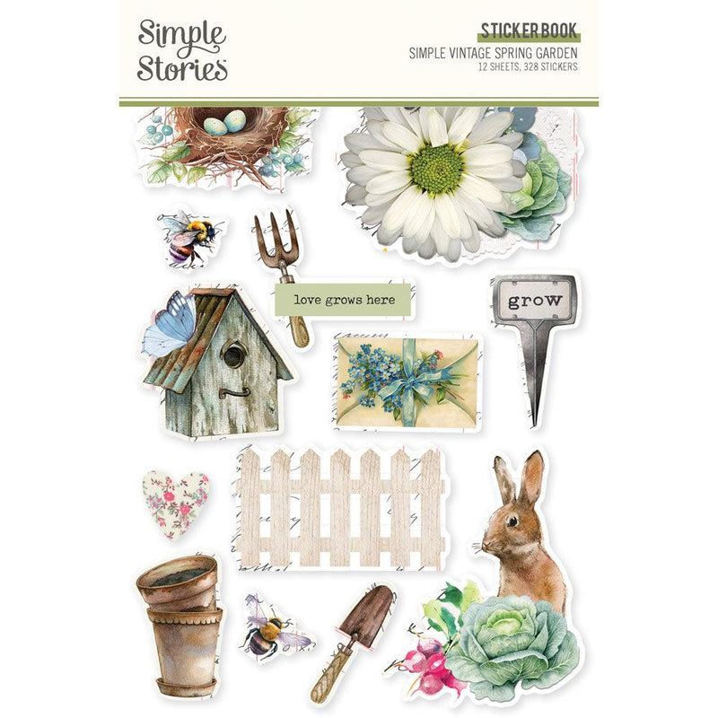 Simple Stories - Simple Vintage Spring Garden Collection - Sticker Book - Root & Company