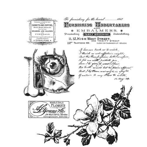 Stampers Anonymous - Tim Holtz - Cling Mounted Rubber Stamp Set - Dearly Departed - Root & Company