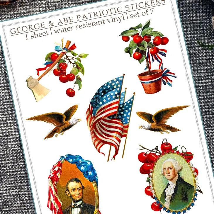 Sticker Set - 4th of July - George and Abe - Root & Company